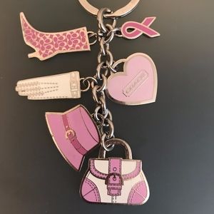 Coach Breast Cancer Awareness Keychain